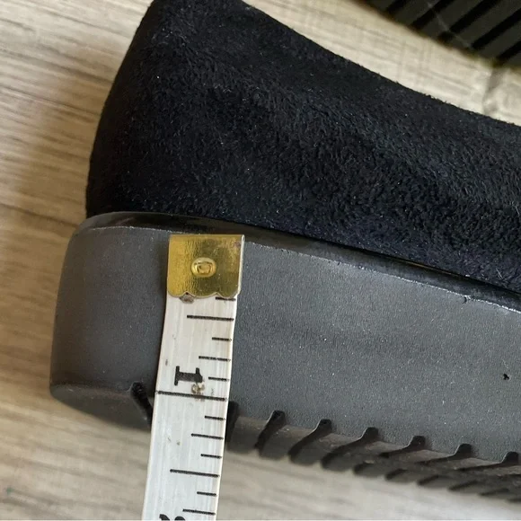 L'Amour des Pieds Women's Xenophon PlatformWedge Loafers Micro Suede Black SZ 6